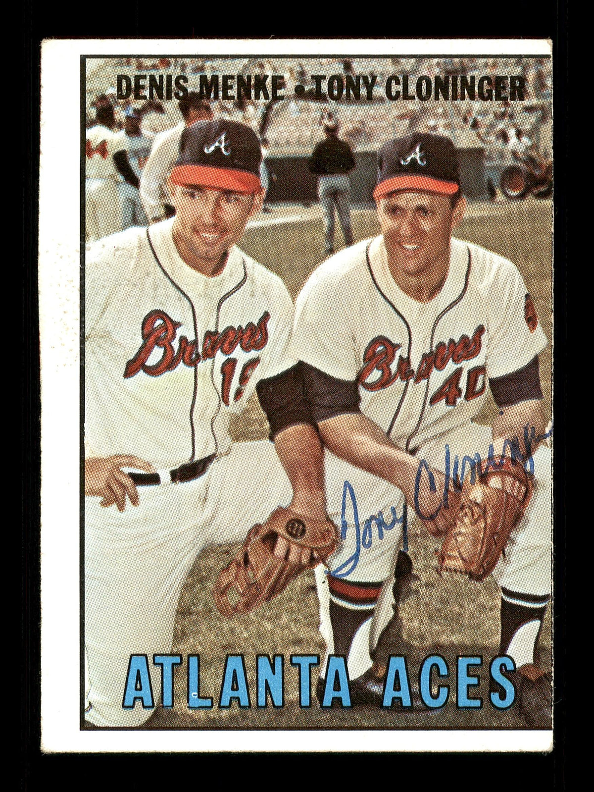 Tony Cloninger Autographed 1967 Topps Card #396 Atlanta Braves SKU #170877
