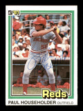 Paul Householder Autographed 1981 Donruss Rookie Card #303 Cincinnati Reds SKU #166488