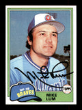 Mike Lum Autographed 1981 Topps Card #457 Atlanta Braves SKU #166575