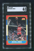 1986-87 Fleer #57 Michael Jordan Chicago Bulls SGC 6 Rookie Basketball Card