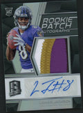2018 Panini Spectra Prizm Lamar Jackson #217 RC Rookie Patch Auto /99