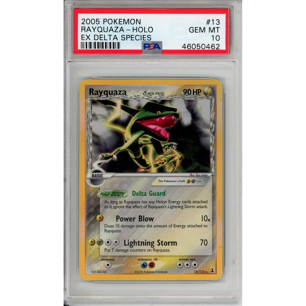 Pokemon Graded: Rayquaza 13/113 EX Delta Species (2005) Holo PSA 10
