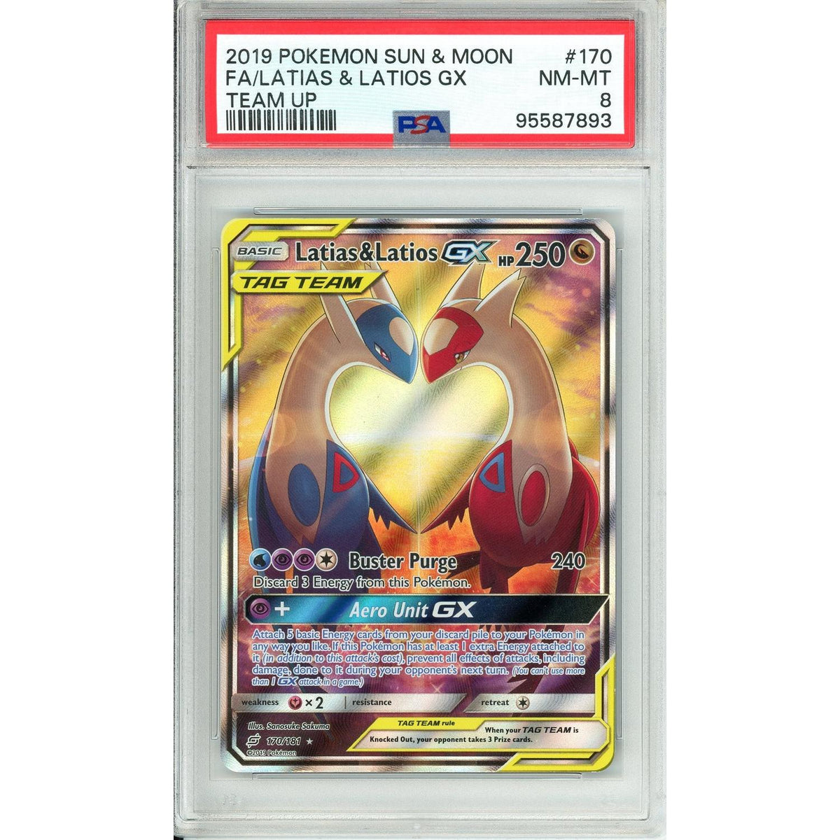 Pokemon Graded: Latias & Latios GX PSA 8