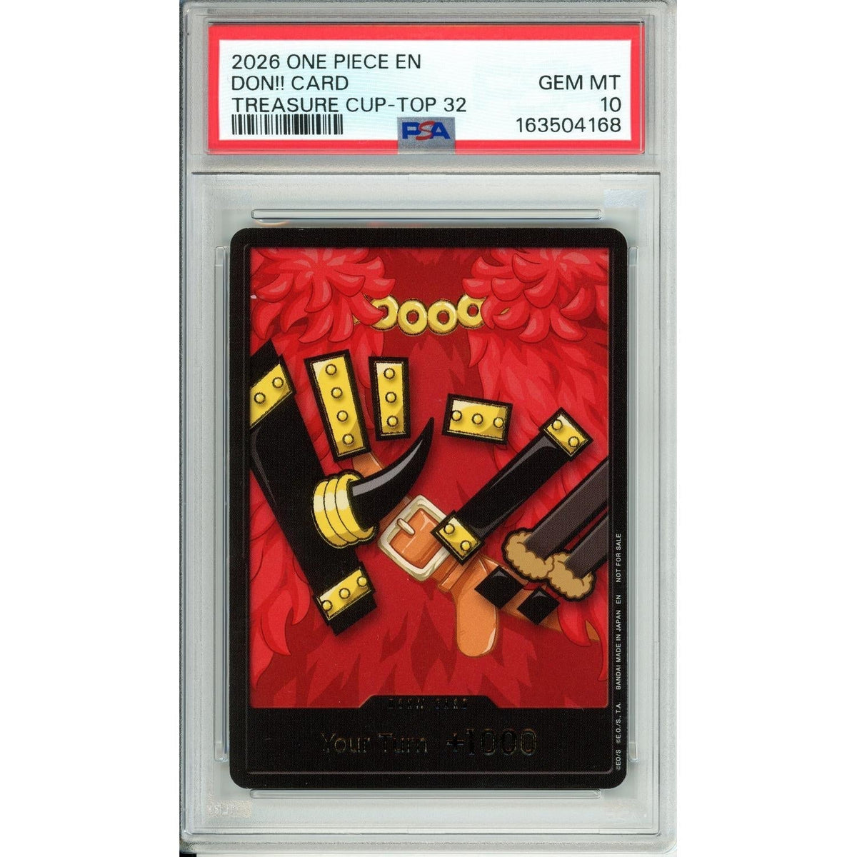 One Piece Graded: Don!! Card Elpaph Luffy Treasure Cup Top 32 PSA 10