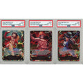 One Piece Graded: Sabo #1, Portgas D. Ace #2 Monkey D. Luffy #3 2nd Anniversary Winners SET OF 3 PSA 10