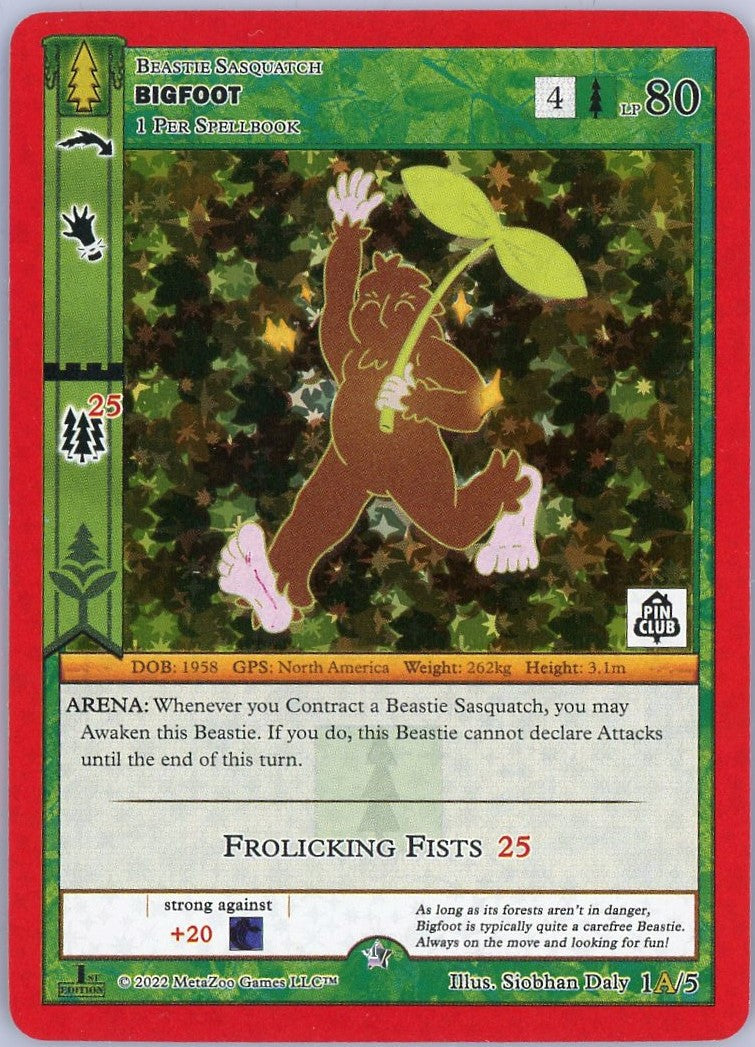 Bigfoot (1A/5) (Alternate Art) [Wilderness Mystery Collection - Pin Club] (Near Mint 1st Edition Holo)