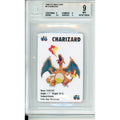 Pokemon Graded: 1998 KFC Mini Card Charizard #6 Beckett 9 MINT