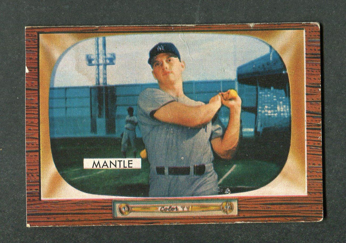 1955 Bowman #202 Mickey Mantle Yankees Baseball Card