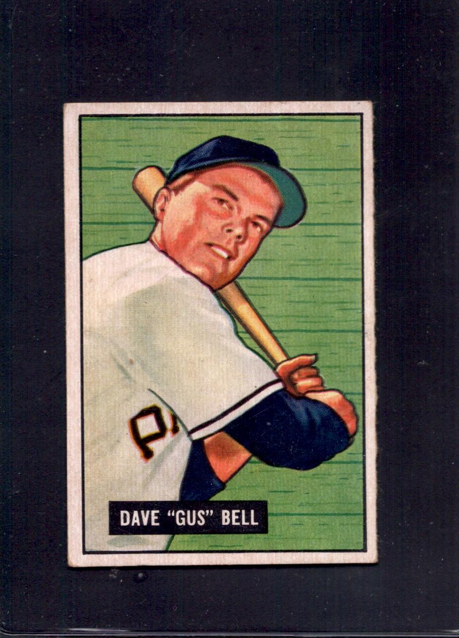 1951 Dave "Gus" Bell Bowman #40 Pirates Rookie Baseball Card