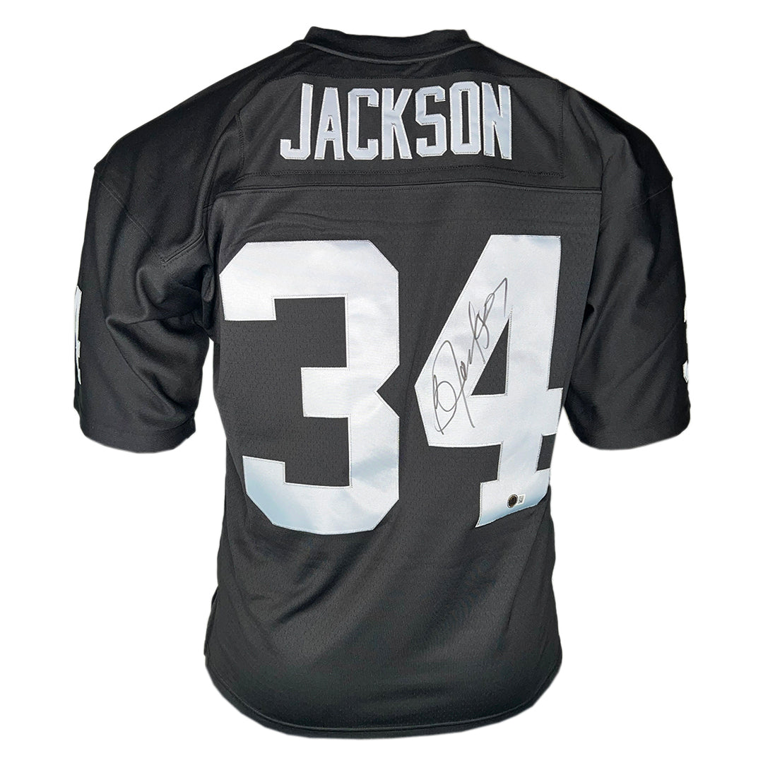 Bo Jackson Signed Authentic Los Angeles Raiders Black Football Jersey (Beckett)