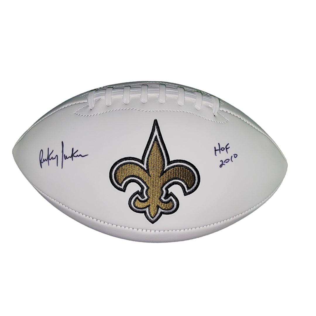 Rickey Jackson Signed HOF 2010 Inscription New Orleans Saints Official NFL Team Logo Football (JSA)