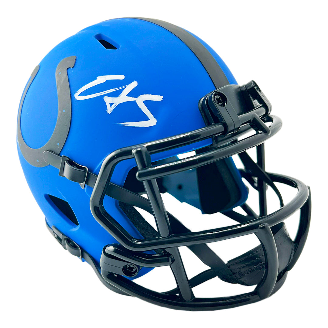 Edgerrin James Signed Indianapolis Colts Rave Mini Football Helmet (Beckett)