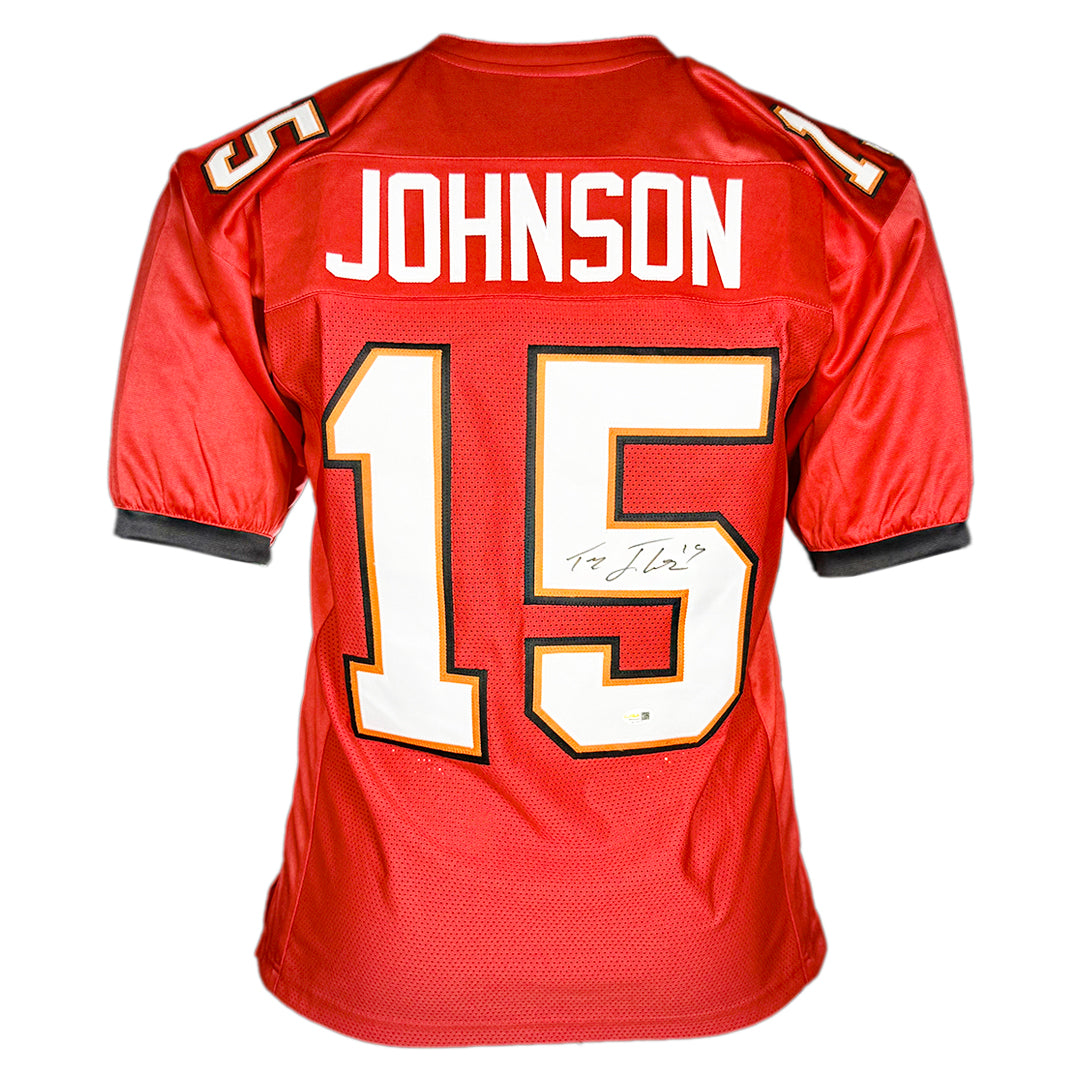 Tez Johnson Signed Tampa Bay Red Football Jersey (JSA)