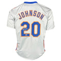 Howard Johnson Signed 86 WSC Inscription New York Grey Baseball Jersey (Beckett)