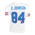 Billy "White Shoes" Johnson Signed Houston White Football Jersey (JSA)