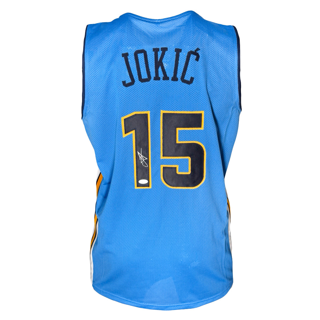 Nikola Jokic Signed Denver Light Blue Basketball Jersey (JSA)