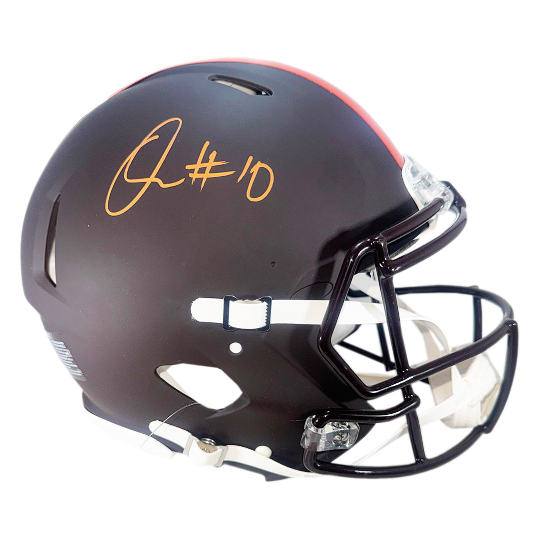 Quinshon Judkins Signed Cleveland Browns Alt 2025 Authentic Speed Full-Size Football Helmet (Beckett)