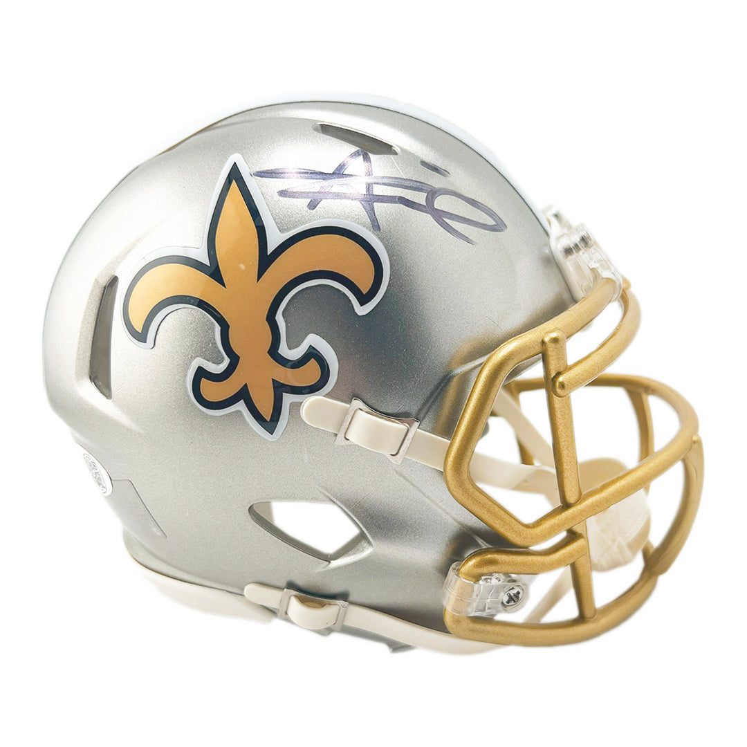 Alvin Kamara Signed New Orleans Saints Flash Mini Football Helmet (JSA)