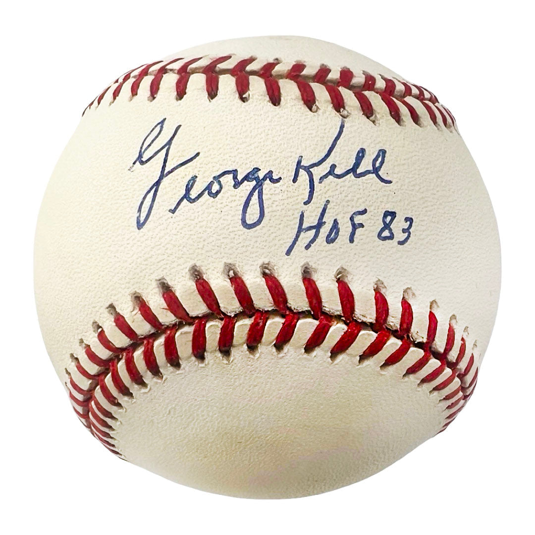 George Kell Signed HOF 83 Inscription Rawlings Official American League Baseball (JSA)