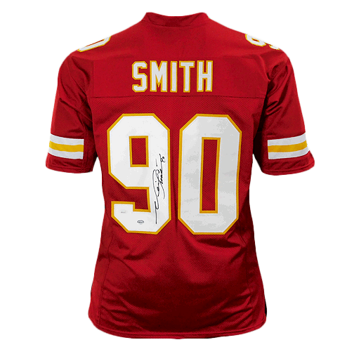 Neil Smith Signed Kansas City Pro Edition Red Football Jersey (JSA)