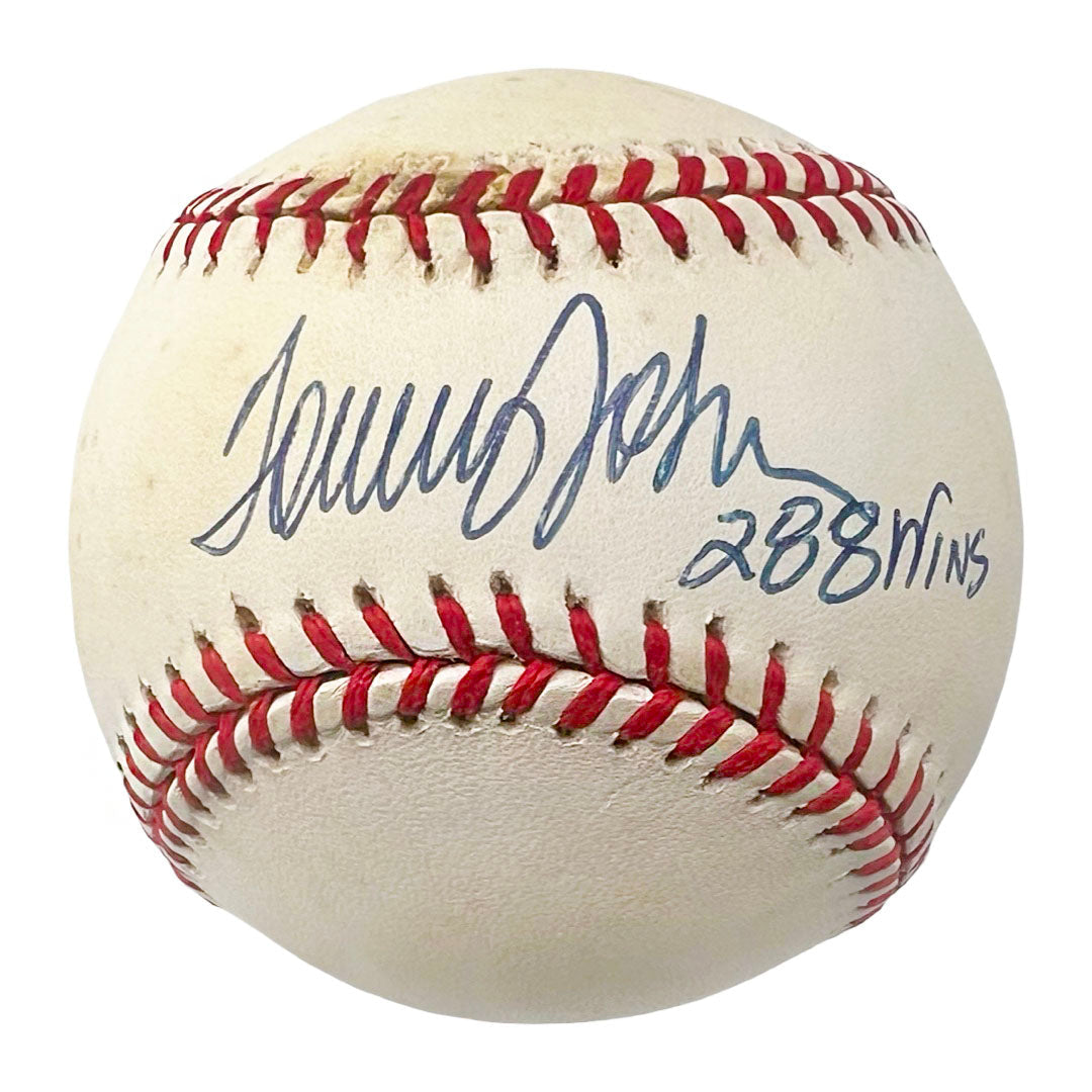 Don Larsen Signed 288 Wins Inscription Rawlings Official Major League Baseball (JSA)