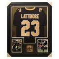 Marshon Lattimore Signed Framed Vertical Layout Pro Edition Black Jersey (JSA)