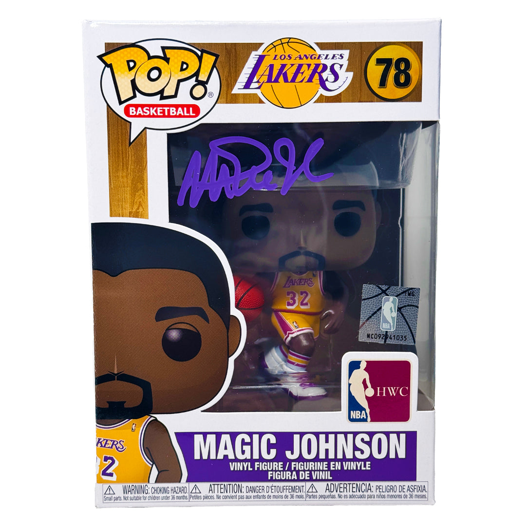 Magic Johnson Los Angeles Lakers Signed Funko POP! Vinyl Figure #78 Purple Ink (Beckett)