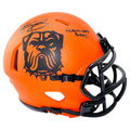 Johnny Manziel Signed Cleveland Sucks Inscription Cleveland Browns Rave Mini Football Helmet (Beckett)
