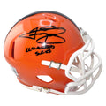 Johnny Manziel Signed Cleveland Sucks Inscription Cleveland Browns Speed Mini Football Helmet (Beckett)