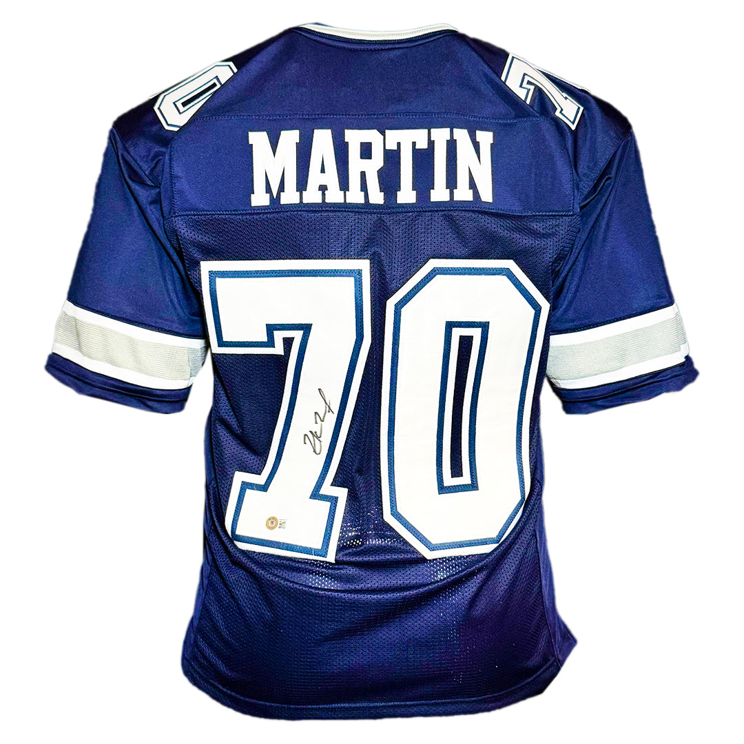 Zack Martin Signed Dallas Navy Football Jersey (Beckett)