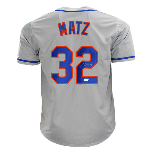 Steven Matz Signed New York Grey Baseball Jersey (JSA)
