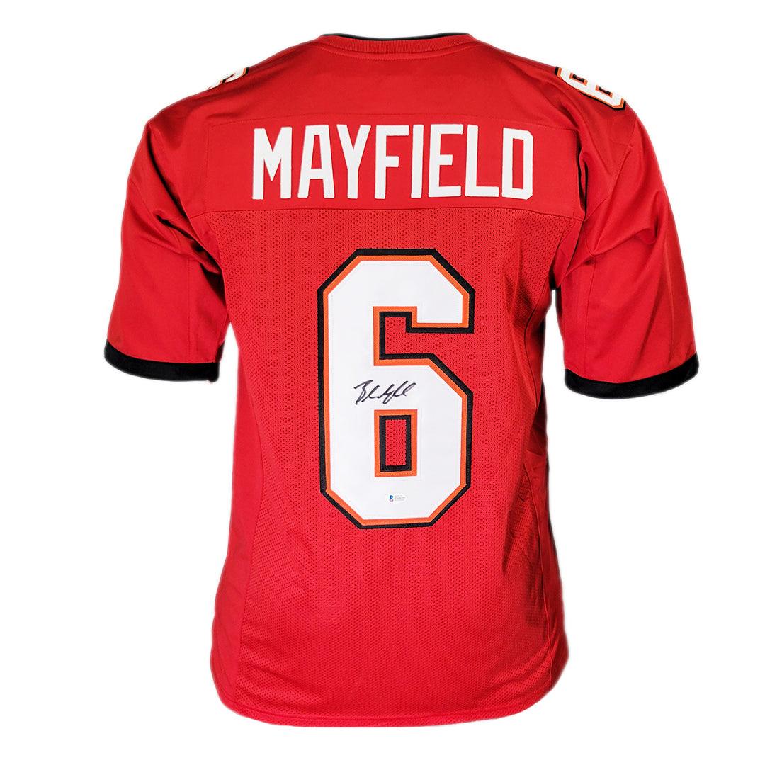 Baker Mayfield Signed Tampa Bay Red Football Jersey (Beckett)