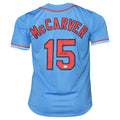 Tim McCarver Signed St Louis Light Blue Baseball Jersey (JSA)