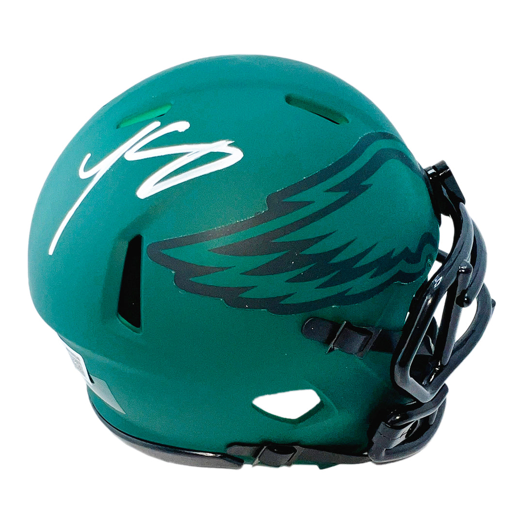 LeSean McCoy Signed Philadelphia Eagles Rave Mini Football Helmet (Beckett)