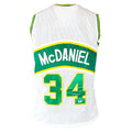 Xavier McDaniel Signed Seattle White Basketball Jersey (Beckett)