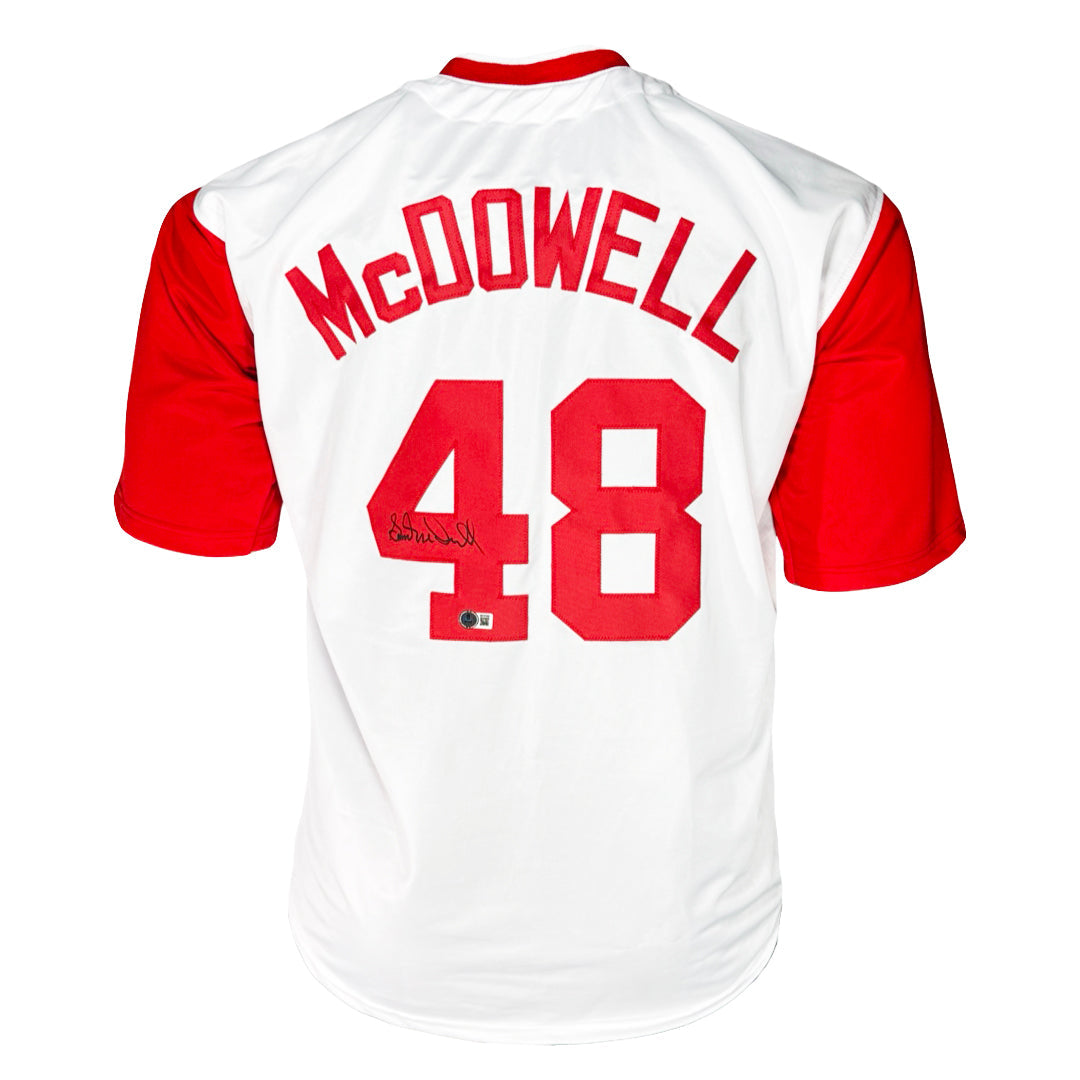 Sam McDowell Signed Cleveland White Baseball Jersey (Beckett)