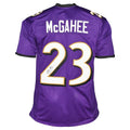 Willis McGahee Signed Baltimore Purple Football Jersey (Beckett)