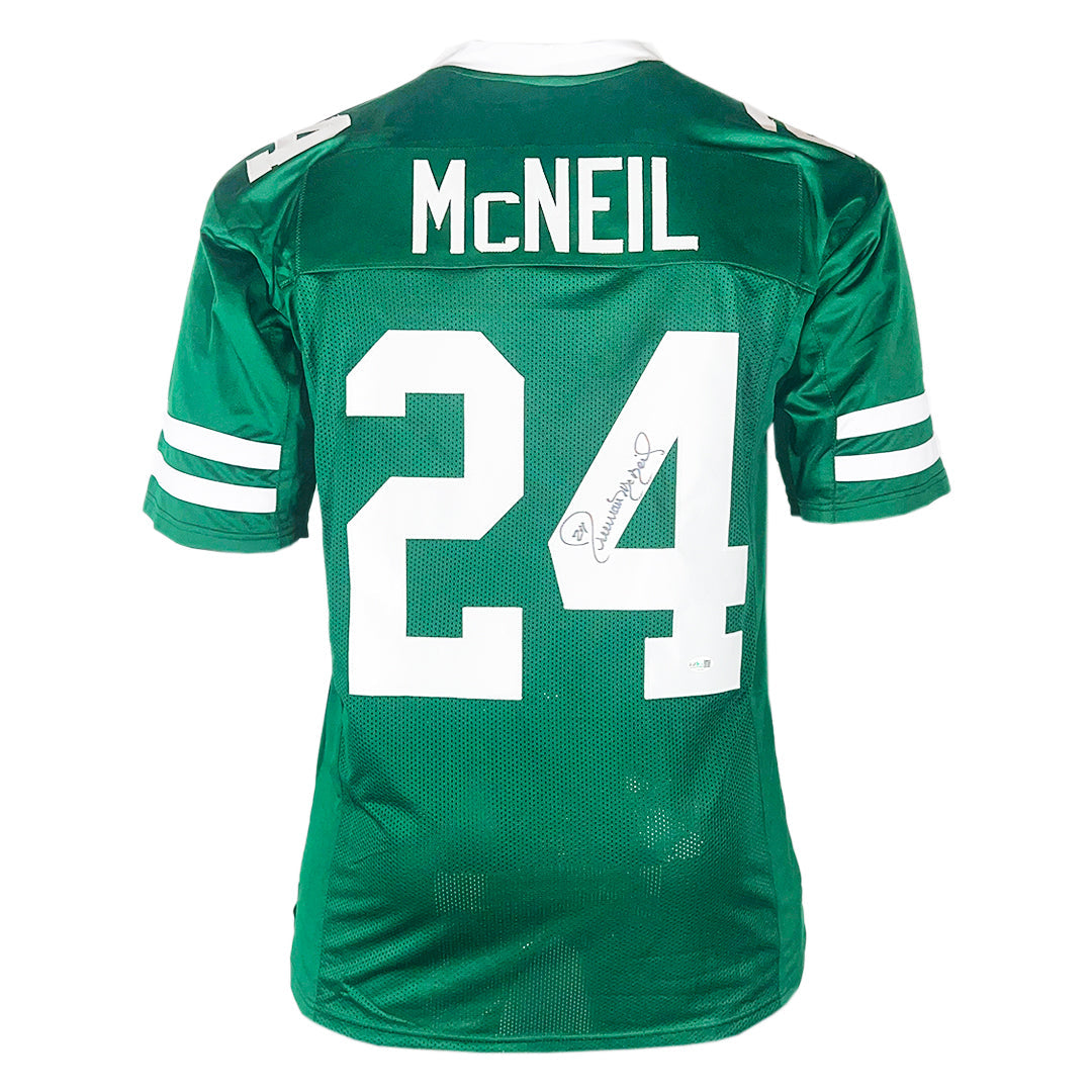 Freeman McNeil Signed New York Green Football Jersey (JSA)