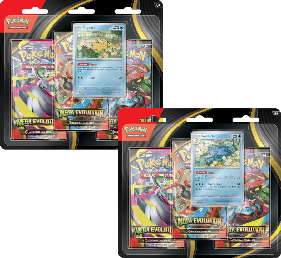 Mega Evolution 3-Pack Blister Packs & Cases (1 3-Pack Blister (Random))