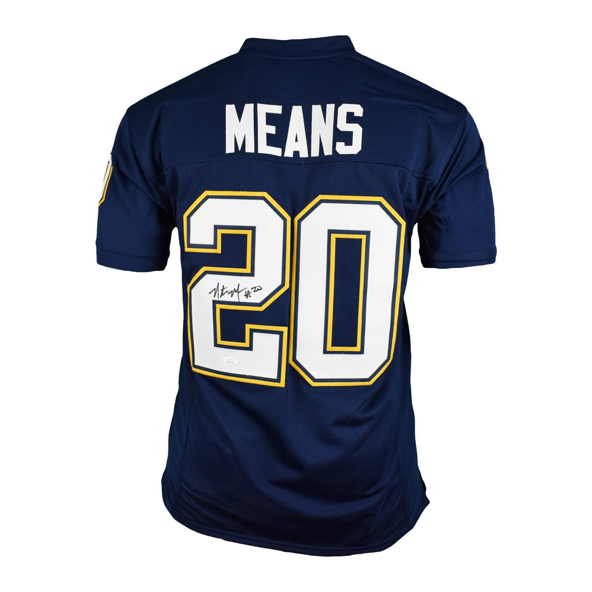 Natrone Means Signed San Diego Navy Football Jersey (JSA)