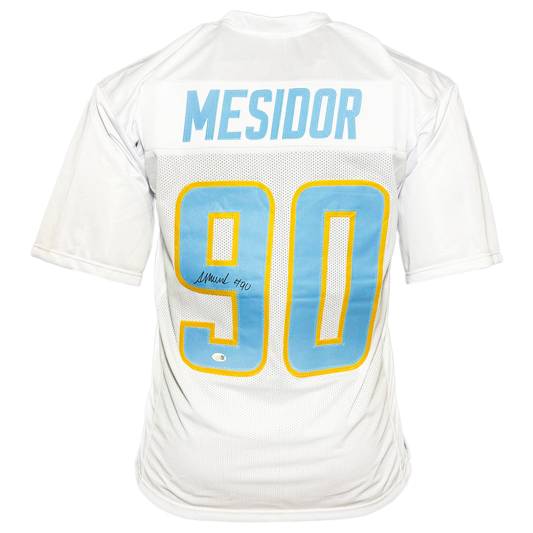 Akheem Mesidor Signed Los Angeles White Football Jersey (JSA)
