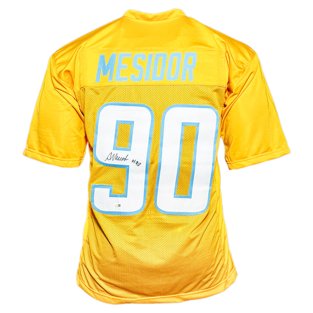 Akheem Mesidor Signed Los Angeles Yellow Football Jersey (JSA)