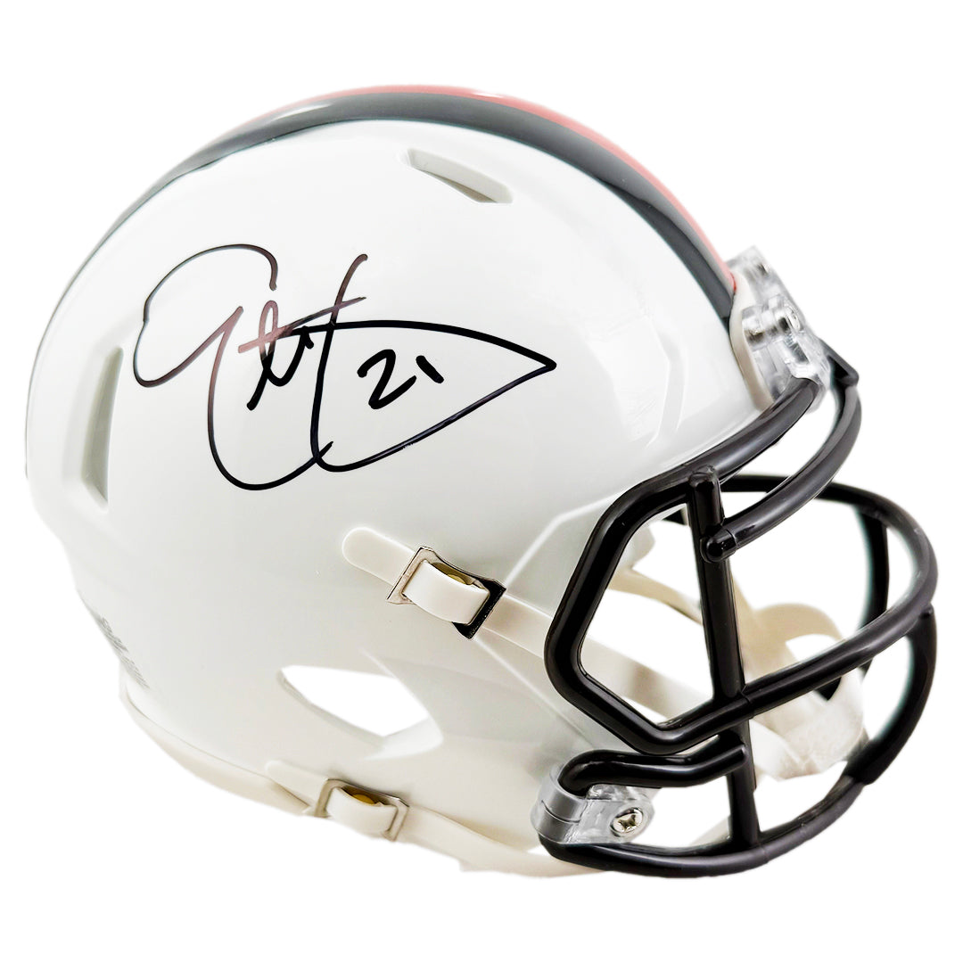 Eric Metcalf Signed Cleveland Browns Alt 2023 Speed Mini Football Helmet (JSA)