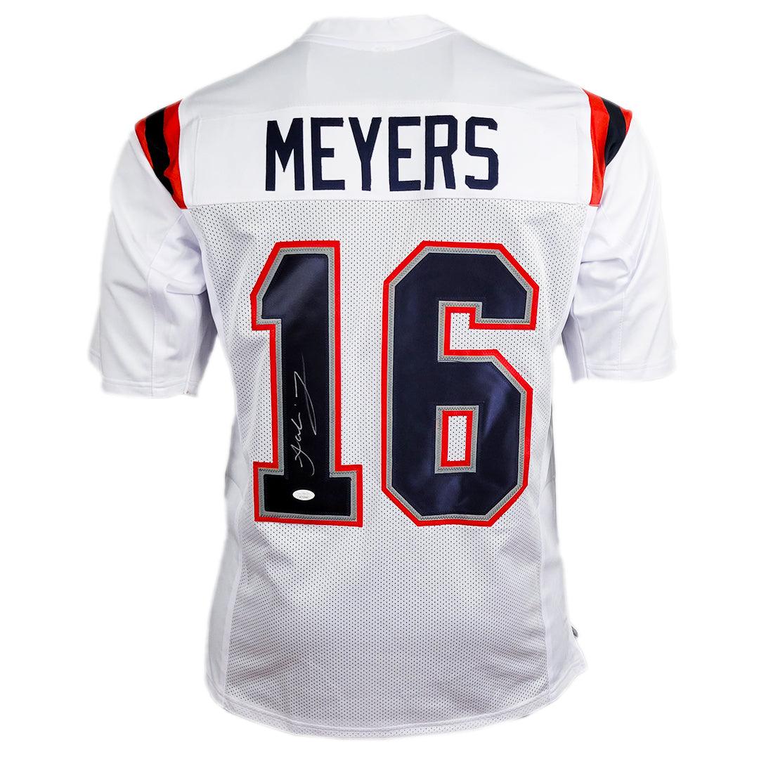 Jakobi Meyers Signed New England White Football Jersey (JSA)