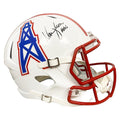Warren Moon Signed HOF 06 Inscription Houston Oilers 81-98 Speed Full-Size Replica Football Helmet (JSA)