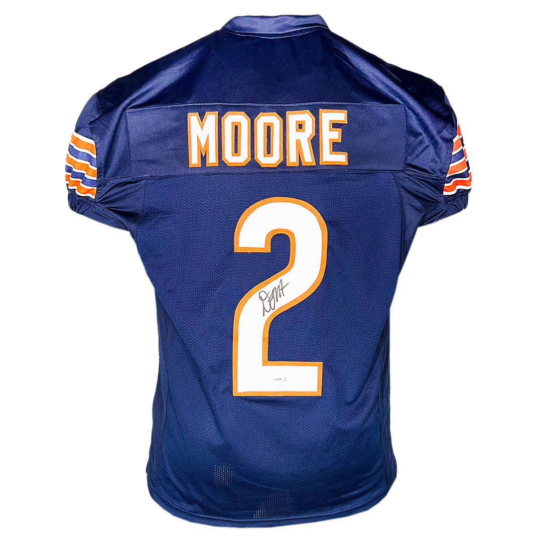 DJ Moore Signed Chicago Navy Game Style Football Jersey (JSA)