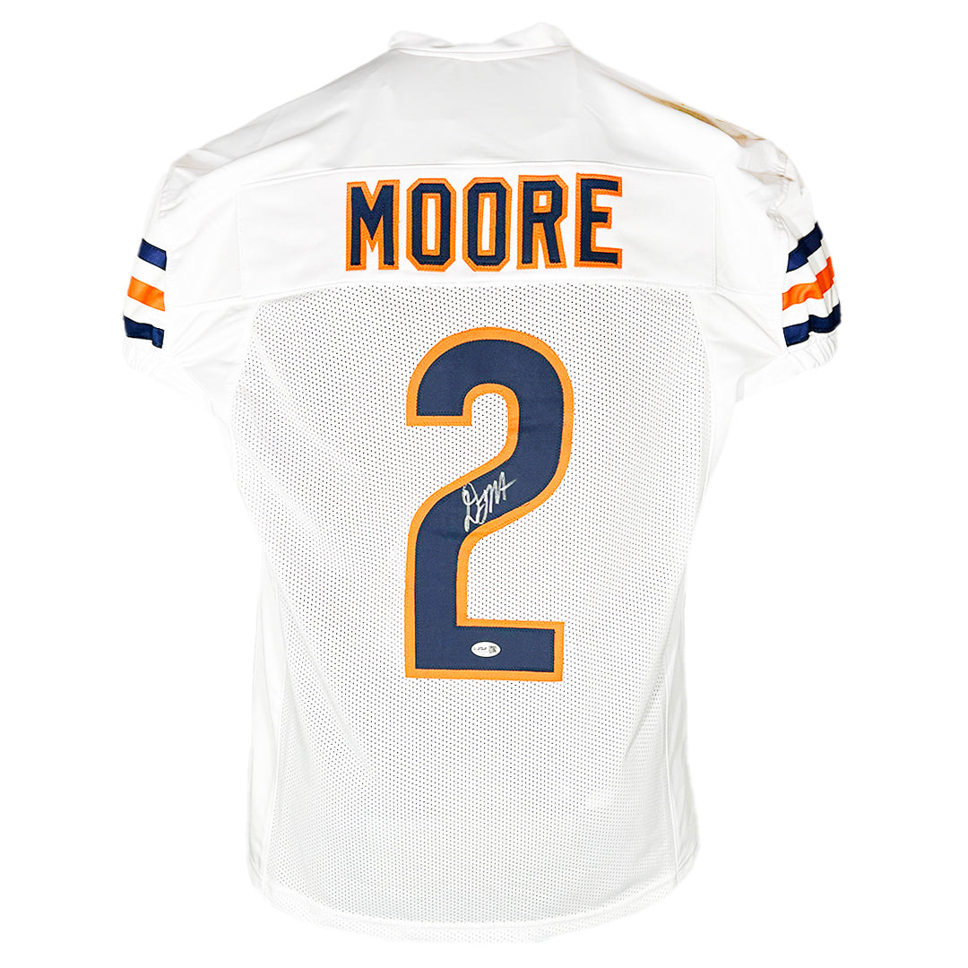 DJ Moore Signed Chicago White Game Style Football Jersey (JSA)