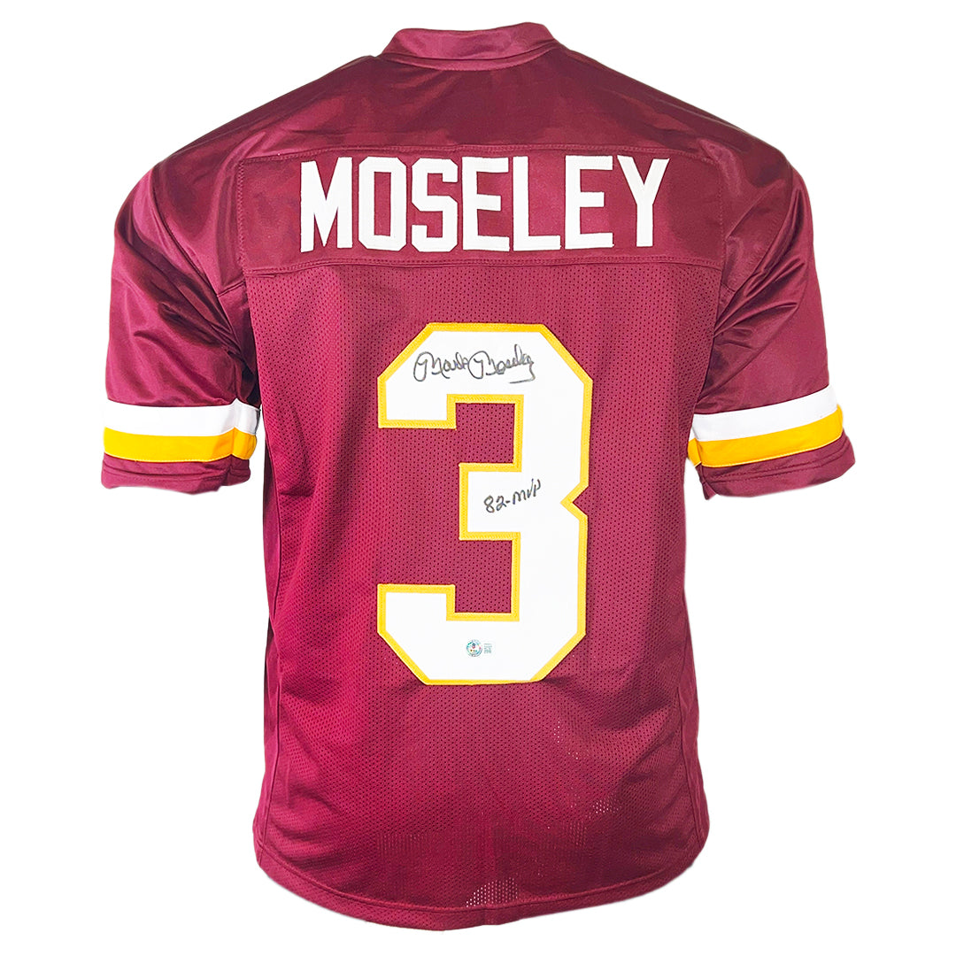 Mark Moseley Signed 82 MVP Inscription Washington Maroon Football Jersey (Beckett)