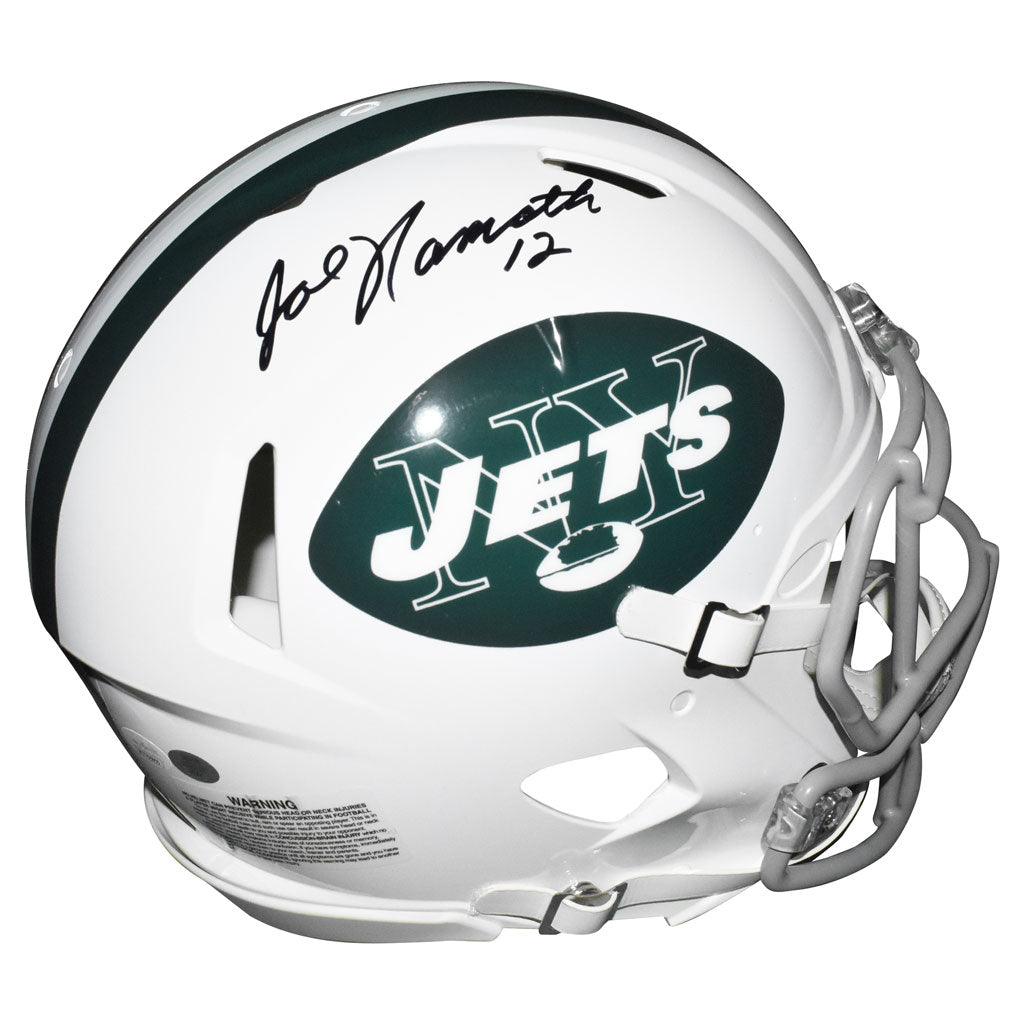 Joe Namath Signed And Inscribed Number 12 Inscription Helmet Authentic Jets Full Size Speed Helmet (JSA Witnessed)