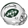 Joe Namath Signed And Inscribed Number 12 Inscription Helmet Jets Speed Rep Full-Size Helmet (JSA Witnessed)
